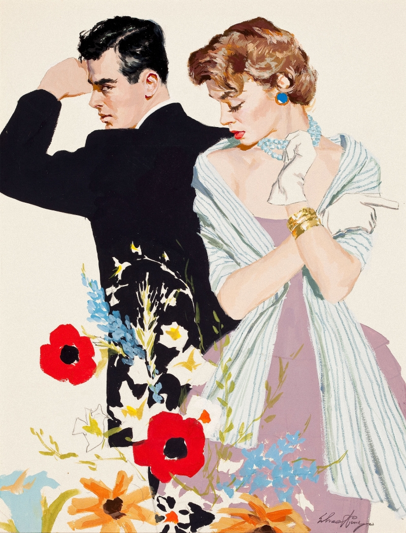 A Passing Storm, Magazine Illustration by Jim Schaeffing, c.1950